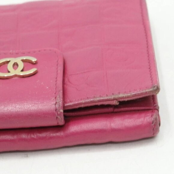 Chanel Coco Mark Icon Bi-Fold Wallet Leather - Pink *READ* - Picture 11 of 16
